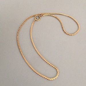 Gold-tone choker chain necklace